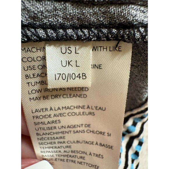 FREE PEOPLE Blouse Mix N Match Kimono Sleeve Floral Boho Top Oversized L V Neck - Picture 5 of 7